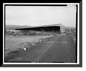 Historic Framed Print, Barstow-Daggett Airport, Hangar Shed No. 4, 39500 National Trails Highway, Daggett vicinity, San Bernardino County, CA - 2,  17-7/8" x 21-7/8"