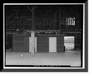 Historic Framed Print, Barstow-Daggett Airport, Hangar Shed No. 4, 39500 National Trails Highway, Daggett vicinity, San Bernardino County, CA - 14,  17-7/8" x 21-7/8"