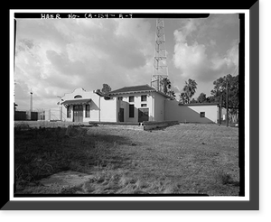 Historic Framed Print, Chollas Heights Naval Radio Transmitting Facility, Transmitter Building, 6410 Zero Road, San Diego, San Diego County, CA - 9,  17-7/8" x 21-7/8"