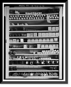 Historic Framed Print, Chollas Heights Naval Radio Transmitting Facility, Public Works Shop, 6410 Zero Road, San Diego, San Diego County, CA - 13,  17-7/8" x 21-7/8"