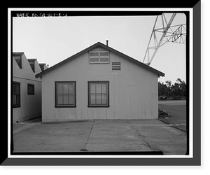 Historic Framed Print, Chollas Heights Naval Radio Transmitting Facility, Recreation Building, 6410 Zero Road, San Diego, San Diego County, CA - 2,  17-7/8" x 21-7/8"