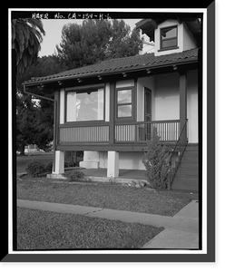 Historic Framed Print, Chollas Heights Naval Radio Transmitting Facility, Officer's Quarters, 6410 Zero Road, San Diego, San Diego County, CA - 6,  17-7/8" x 21-7/8"