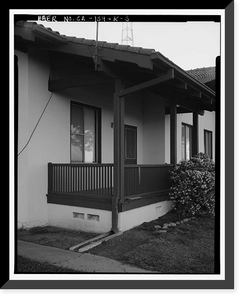Historic Framed Print, Chollas Heights Naval Radio Transmitting Facility, Married Officer's Quarters, 6410 Zero Road, San Diego, San Diego County, CA - 5,  17-7/8" x 21-7/8"