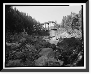Historic Framed Print, Southern Pacific Railroad Shasta Route, Bridge No. 310.58, Milepost 310.58, Sims vicinity, Shasta County, CA - 5,  17-7/8" x 21-7/8"