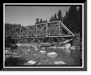 Historic Framed Print, Southern Pacific Railroad Shasta Route, Bridge No. 310.58, Milepost 310.58, Sims vicinity, Shasta County, CA - 11,  17-7/8" x 21-7/8"
