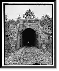 Historic Framed Print, Southern Pacific Railroad Natron Cutoff, Tunnel No. 18, Milepost 410, Dorris vicinity, Siskiyou County, CA - 6,  17-7/8" x 21-7/8"