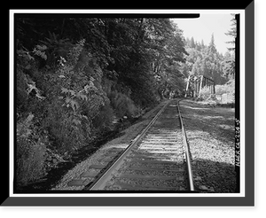 Historic Framed Print, Southern Pacific Railroad Shasta Route, Bridge No. 324.99, Milepost 324.99, Shasta Springs vicinity, Siskiyou County, CA - 5,  17-7/8" x 21-7/8"
