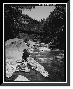 Historic Framed Print, Southern Pacific Railroad Shasta Route, Bridge No. 324.99, Milepost 324.99, Shasta Springs vicinity, Siskiyou County, CA - 7,  17-7/8" x 21-7/8"