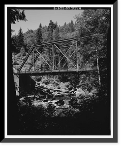 Historic Framed Print, Southern Pacific Railroad Shasta Route, Bridge No. 324.99, Milepost 324.99, Shasta Springs vicinity, Siskiyou County, CA - 9,  17-7/8" x 21-7/8"
