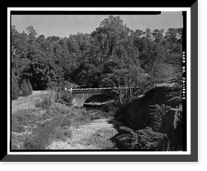 Historic Framed Print, Pleasants Valley Road Bridge, Spanning Pleasants Creek at Pleasants Valley Road, Vacaville vicinity, Solano County, CA - 2,  17-7/8" x 21-7/8"