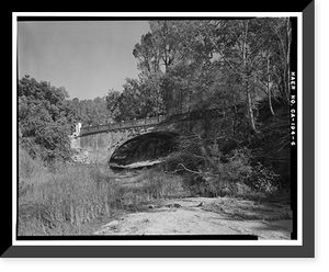 Historic Framed Print, Pleasants Valley Road Bridge, Spanning Pleasants Creek at Pleasants Valley Road, Vacaville vicinity, Solano County, CA - 6,  17-7/8" x 21-7/8"