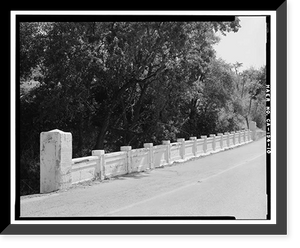 Historic Framed Print, Pleasants Valley Road Bridge, Spanning Pleasants Creek at Pleasants Valley Road, Vacaville vicinity, Solano County, CA - 10,  17-7/8" x 21-7/8"