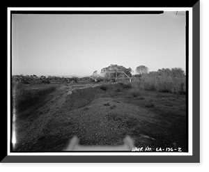 Historic Framed Print, Weidemeyer Bridge, Spanning Thomes Creek at Rawson Road, Corning vicinity, Tehama County, CA - 2,  17-7/8" x 21-7/8"