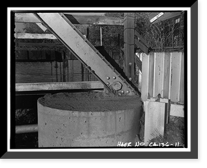 Historic Framed Print, Weidemeyer Bridge, Spanning Thomes Creek at Rawson Road, Corning vicinity, Tehama County, CA - 11,  17-7/8" x 21-7/8"