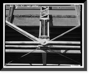 Historic Framed Print, Weidemeyer Bridge, Spanning Thomes Creek at Rawson Road, Corning vicinity, Tehama County, CA - 18,  17-7/8" x 21-7/8"