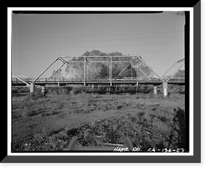 Historic Framed Print, Weidemeyer Bridge, Spanning Thomes Creek at Rawson Road, Corning vicinity, Tehama County, CA - 23,  17-7/8" x 21-7/8"