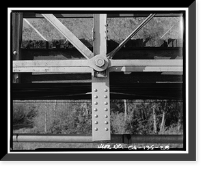 Historic Framed Print, Weidemeyer Bridge, Spanning Thomes Creek at Rawson Road, Corning vicinity, Tehama County, CA - 28,  17-7/8" x 21-7/8"