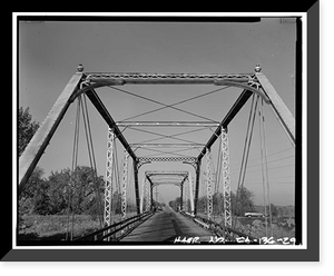 Historic Framed Print, Weidemeyer Bridge, Spanning Thomes Creek at Rawson Road, Corning vicinity, Tehama County, CA - 29,  17-7/8" x 21-7/8"