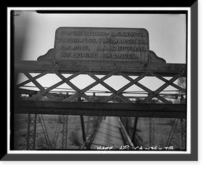 Historic Framed Print, Weidemeyer Bridge, Spanning Thomes Creek at Rawson Road, Corning vicinity, Tehama County, CA - 38,  17-7/8" x 21-7/8"