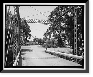 Historic Framed Print, Red Bank Creek Bridge, Spanning Red Bank Creek at Rawson Road, Red Bluff vicinity, Tehama County, CA - 10,  17-7/8" x 21-7/8"