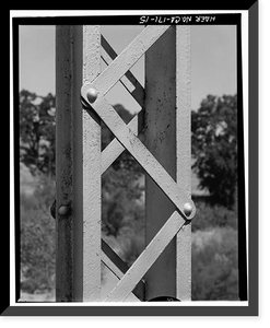 Historic Framed Print, Red Bank Creek Bridge, Spanning Red Bank Creek at Rawson Road, Red Bluff vicinity, Tehama County, CA - 15,  17-7/8" x 21-7/8"