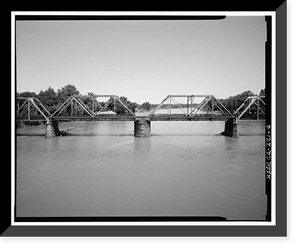 Historic Framed Print, Southern Pacific Railroad Shasta Route, Bridge No. 210.52, Milepost 210.52, Tehama vicinity, Tehama County, CA - 4,  17-7/8" x 21-7/8"