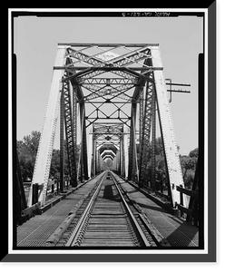 Historic Framed Print, Southern Pacific Railroad Shasta Route, Bridge No. 210.52, Milepost 210.52, Tehama vicinity, Tehama County, CA - 8,  17-7/8" x 21-7/8"