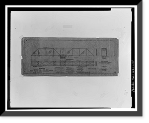 Historic Framed Print, Southern Pacific Railroad Shasta Route, Bridge No. 210.52, Milepost 210.52, Tehama vicinity, Tehama County, CA - 15,  17-7/8" x 21-7/8"