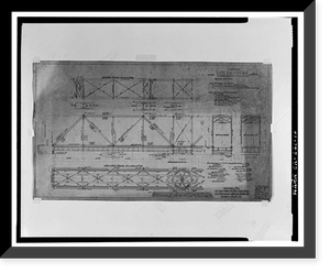 Historic Framed Print, Southern Pacific Railroad Shasta Route, Bridge No. 210.52, Milepost 210.52, Tehama vicinity, Tehama County, CA - 16,  17-7/8" x 21-7/8"