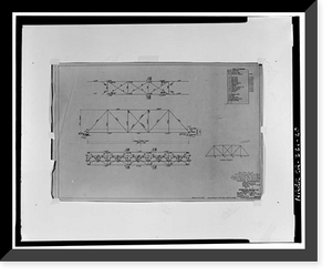 Historic Framed Print, Southern Pacific Railroad Shasta Route, Bridge No. 210.52, Milepost 210.52, Tehama vicinity, Tehama County, CA - 20,  17-7/8" x 21-7/8"