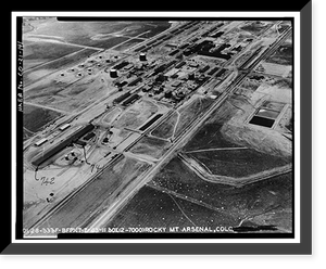 Historic Framed Print, Rocky Mountain Arsenal, Bounded by Ninety-sixth Avenue & Fifty-sixth Avenu, Commerce City, Adams County, CO - 138,  17-7/8" x 21-7/8"