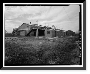Historic Framed Print, Rocky Mountain Arsenal, Ethylene Generator-R & D Laboratory, December Seventh Avenue & D Street, Commerce City, Adams County, CO - 2,  17-7/8" x 21-7/8"
