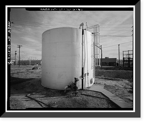 Historic Framed Print, Rocky Mountain Arsenal, Storage Tank, December Seventh Avenue & D Street, Commerce City, Adams County, CO,  17-7/8" x 21-7/8"