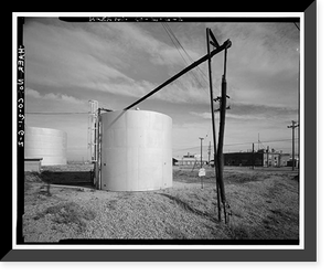 Historic Framed Print, Rocky Mountain Arsenal, Storage Tank, December Seventh Avenue & D Street, Commerce City, Adams County, CO - 2,  17-7/8" x 21-7/8"