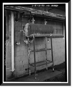 Historic Framed Print, Rocky Mountain Arsenal, Goop Mixing & Filling Tank, December Seventh Avenue & D Street, Commerce City, Adams County, CO,  17-7/8" x 21-7/8"