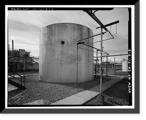 Historic Framed Print, Rocky Mountain Arsenal, Storage Tank, December Seventh Avenue & D Street, Commerce City, Adams County, CO - 8,  17-7/8" x 21-7/8"