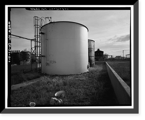Historic Framed Print, Rocky Mountain Arsenal, Storage Tank, December Seventh Avenue & D Street, Commerce City, Adams County, CO - 19,  17-7/8" x 21-7/8"