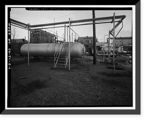 Historic Framed Print, Rocky Mountain Arsenal, Storage Vessel, December Seventh Avenue & D Street, Commerce City, Adams County, CO,  17-7/8" x 21-7/8"