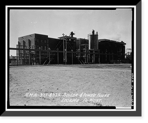 Historic Framed Print, Rocky Mountain Arsenal, Boiler Plant-Central Gas Heat Plant, 1022 feet South of December Seventh Avenue; 525 fe, Commerce City, Adams County, CO - 8,  17-7/8" x 21-7/8"