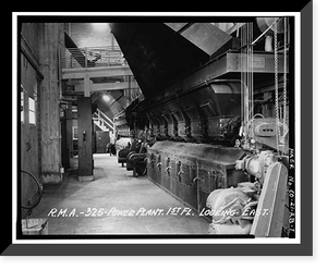 Historic Framed Print, Rocky Mountain Arsenal, Electric Power Plant, 1022 feet South of December Seventh Avenue; 280 fe, Commerce City, Adams County, CO - 7,  17-7/8" x 21-7/8"