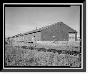 Historic Framed Print, Rocky Mountain Arsenal, Refrigeration Napalm & Incendiary Bomb Warehouse-Bomb Filling, 825 feet South of December Seventh Avenue; 2425 fe, Commerce City, Adams County, CO - 4,  17-7/8" x 21-7/8"