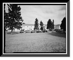 Historic Framed Print, Rocky Mountain Arsenal, Administration Building, 400 feet North of December Seventh Avenue; 1940 fe, Commerce City, Adams County, CO,  17-7/8" x 21-7/8"