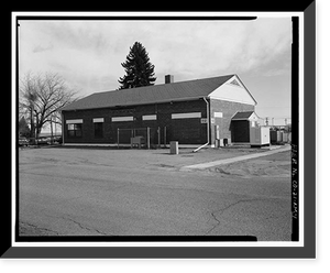 Historic Framed Print, Rocky Mountain Arsenal, Communication Building, 75 feet North of December Seventh Avenue; 2400 fee, Commerce City, Adams County, CO,  17-7/8" x 21-7/8"