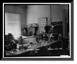 Historic Framed Print, Rocky Mountain Arsenal, Laboratory Building, 510 feet South of December Seventh Avenue; 175 fee, Commerce City, Adams County, CO - 9,  17-7/8" x 21-7/8"