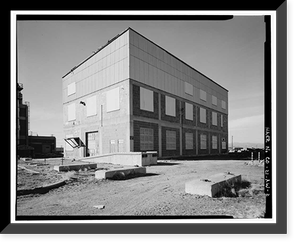 Historic Framed Print, Rocky Mountain Arsenal, Chlorine Evaporator & Storage Building, 800 feet South of December Seventh Avenue; 600 fee, Commerce City, Adams County, CO - 2,  17-7/8" x 21-7/8"
