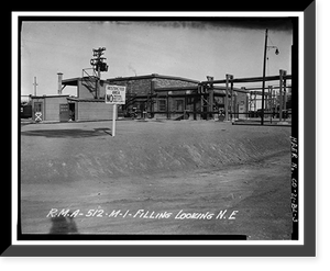 Historic Framed Print, Rocky Mountain Arsenal, Lewisite Filling & Distilled Mustard Filling Building, 420 feet South of December Seventh Avenue; 820 fee, Commerce City, Adams County, CO - 3,  17-7/8" x 21-7/8"