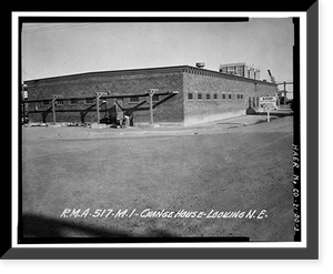 Historic Framed Print, Rocky Mountain Arsenal, Lewisite & Distilled Mustard Change House-Laboratory, 620 feet South of December Seventh Avenue; 820 fee, Commerce City, Adams County, CO - 3,  17-7/8" x 21-7/8"