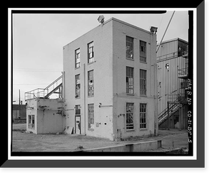 Historic Framed Print, Rocky Mountain Arsenal, Acetylene Compressor House, 700 feet South of December Seventh Avenue; 1100 fe, Commerce City, Adams County, CO - 5,  17-7/8" x 21-7/8"