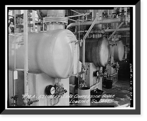 Historic Framed Print, Rocky Mountain Arsenal, Acetylene Compressor House, 700 feet South of December Seventh Avenue; 1100 fe, Commerce City, Adams County, CO - 6,  17-7/8" x 21-7/8"