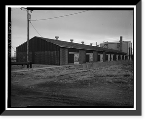 Historic Framed Print, Rocky Mountain Arsenal, Storage Warehouse, 280 feet South of December Seventh Avenue; 180 fee, Commerce City, Adams County, CO - 2,  17-7/8" x 21-7/8"